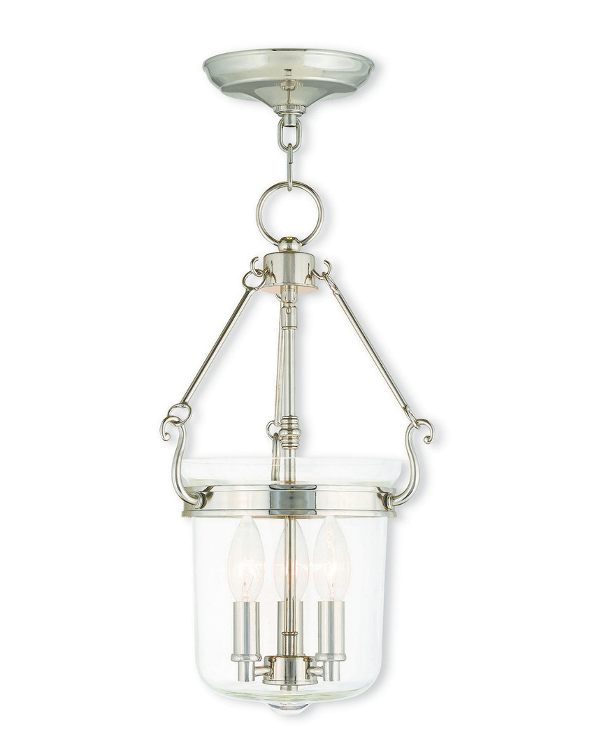 Livex Lighting Discontinued Livex Rockford 3-light Polished Nickel Pendant