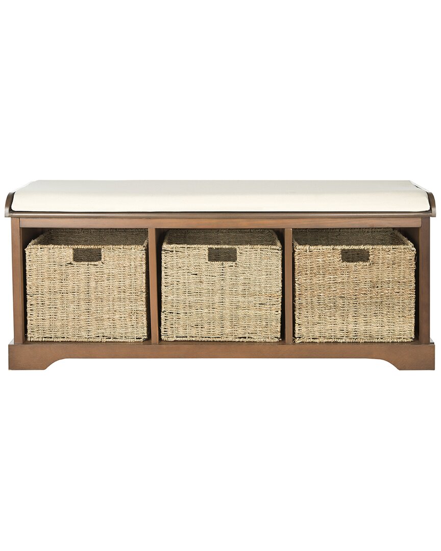 Safavieh Lonan Storage Bench In Brown