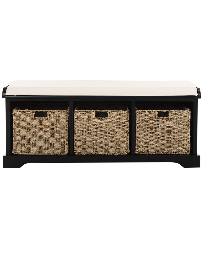 Safavieh Lonan Storage Bench In Black
