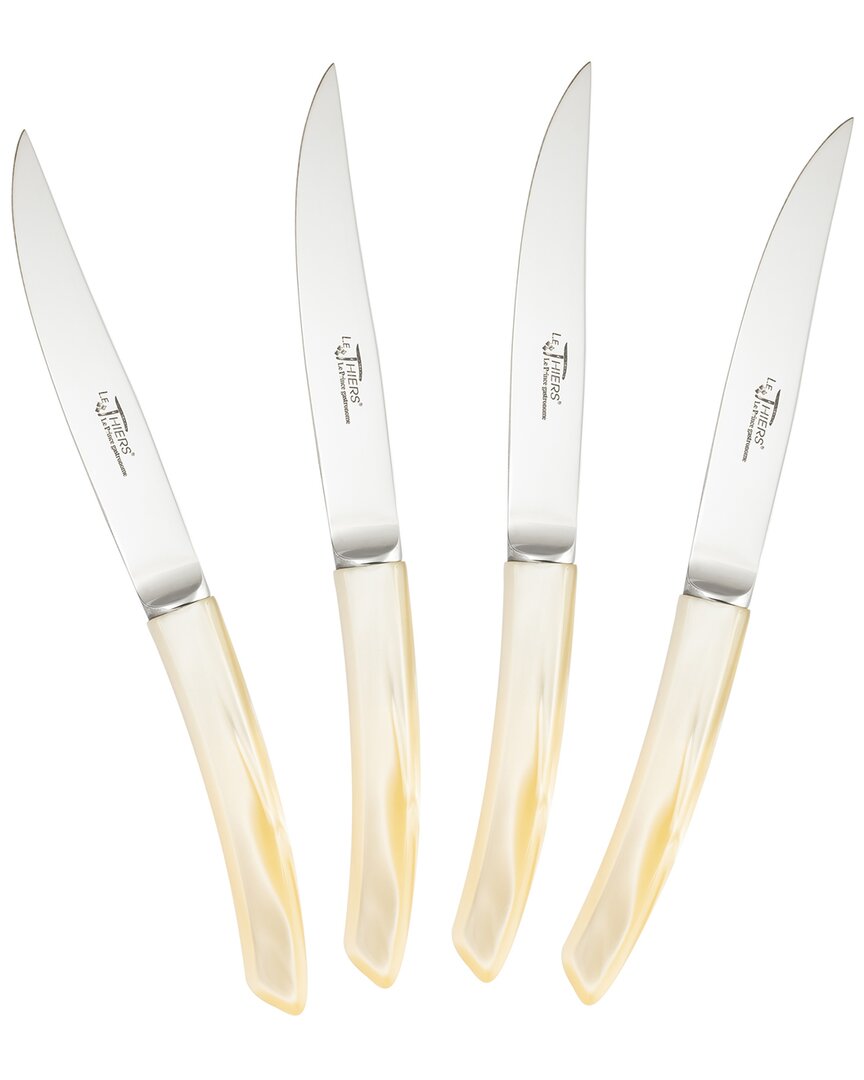 Au Nain Le Thiers Prince Gastronome Steak Knives (set Of 4) In Champagne