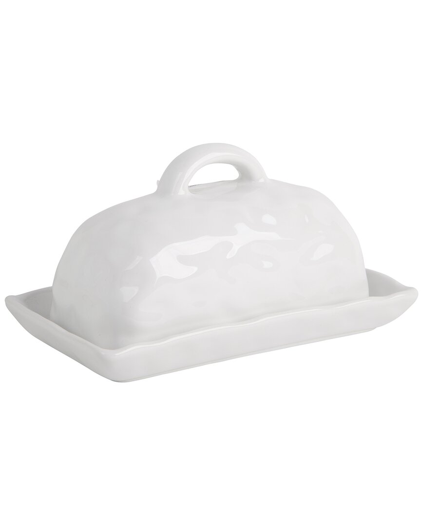 Home Essentials 8in Organic Butter Dish In White