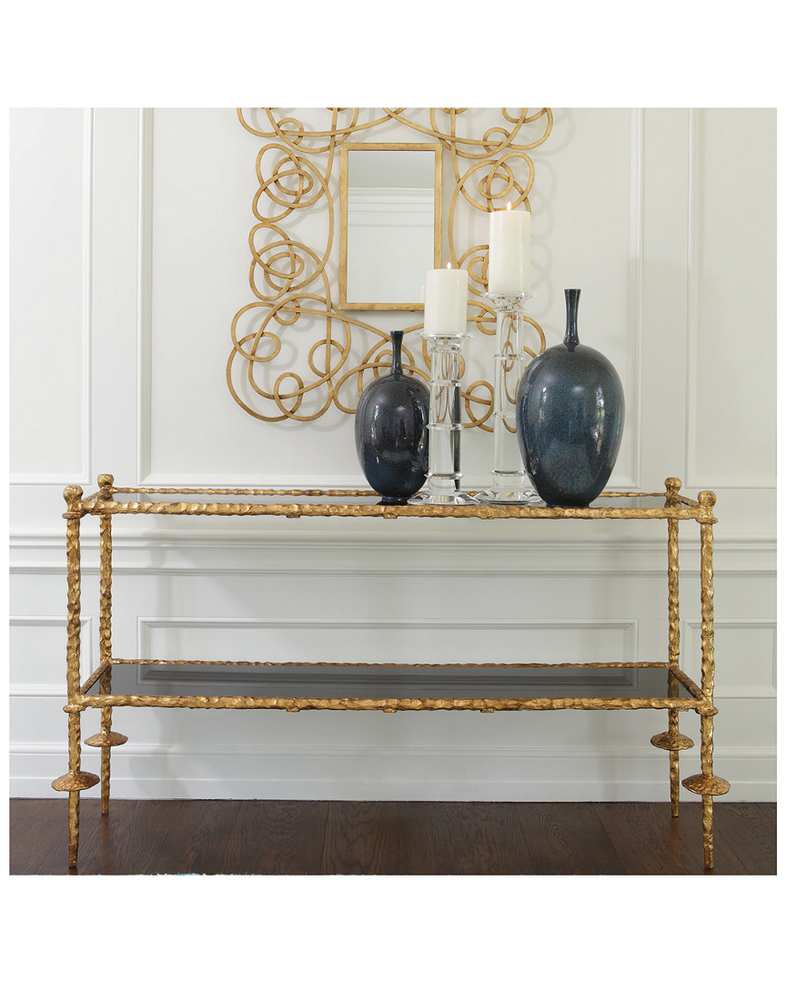 Global Views Gold Chiseled Console