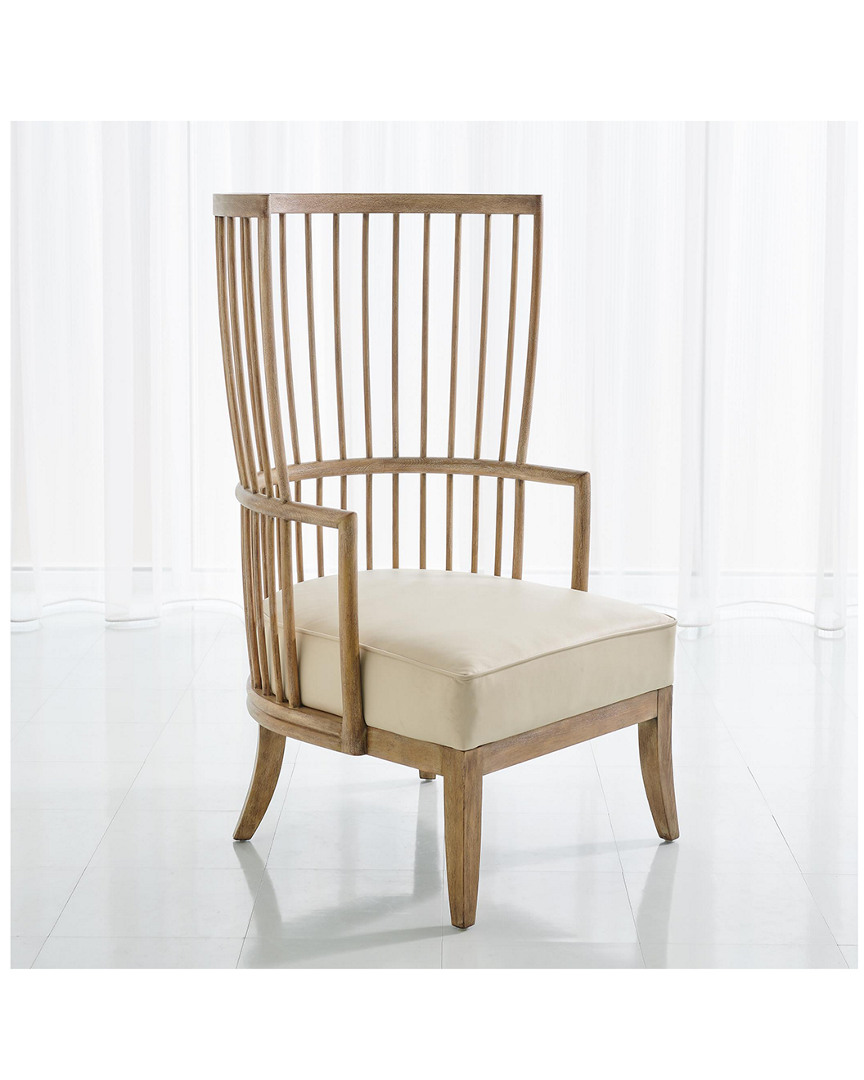 Global Views Spindle Wing Chair