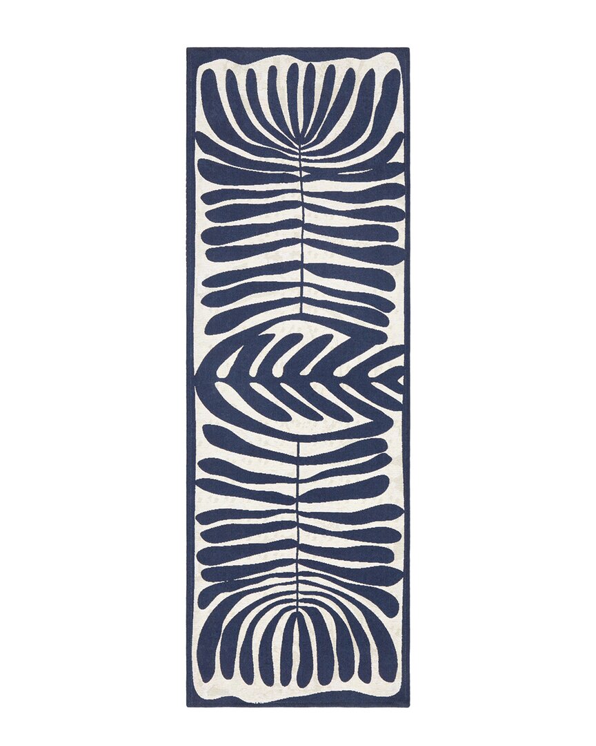 Town & Country Luxe Everwashª Woven Matisse Cutout Multi-use Decorative Rug In Navy