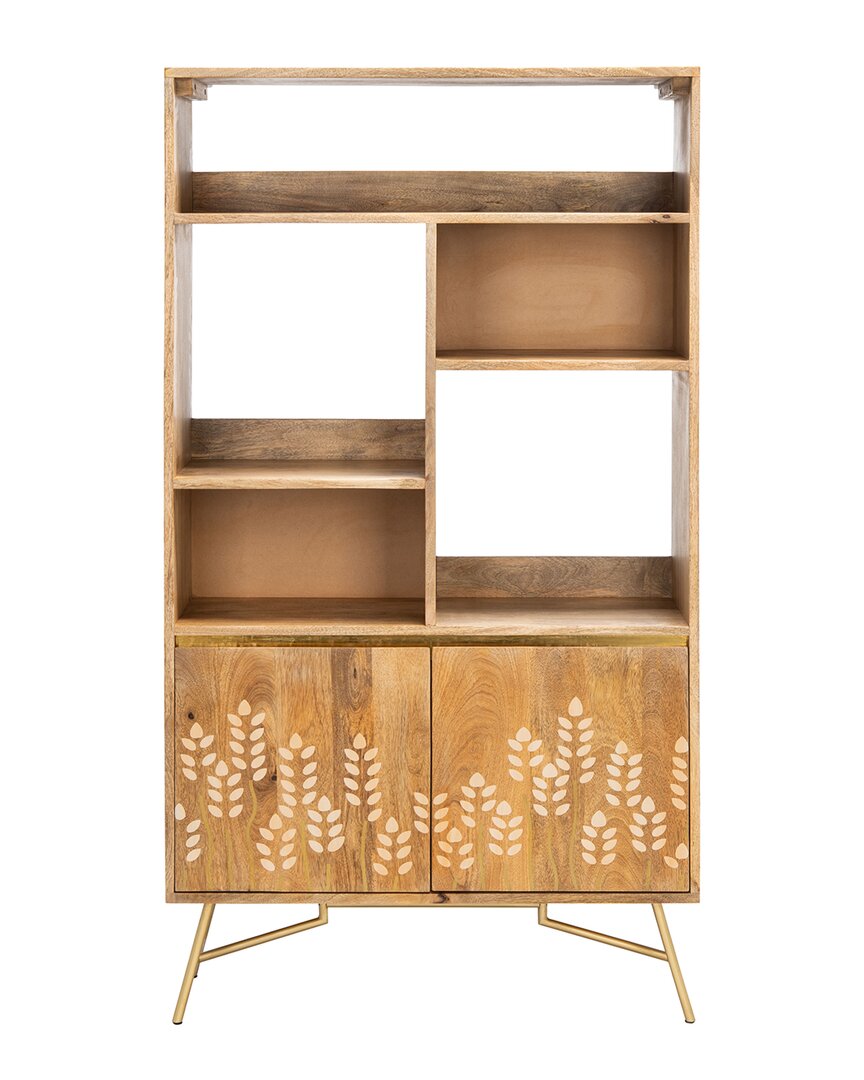 Safavieh Couture Kinley Printed Bookcase In Brown