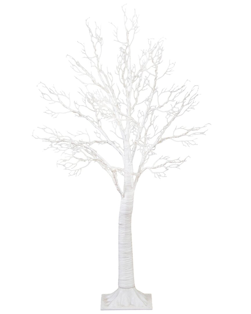 NEARLY NATURAL NEARLY NATURAL 4FT PRE-LIT ARTIFICIAL WHITE TWIG TREE WITH 160 WARM WHITE LED  LIGHTS 