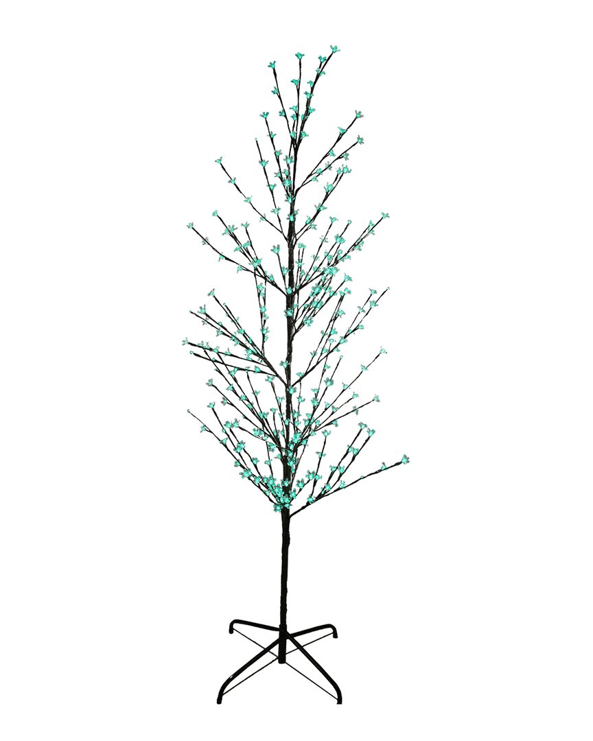 Northlight Lb International 6ft Pre-lit Enchanted Garden Cherry Blossom Artificial Tree In Green