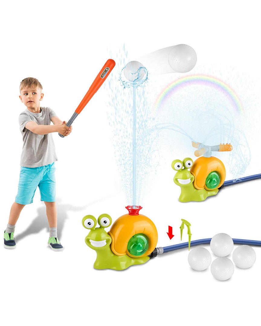 Fresh Fab Finds Imountek 2-in-1 Snail Water Sprinkler Baseball Toy In Multicolor