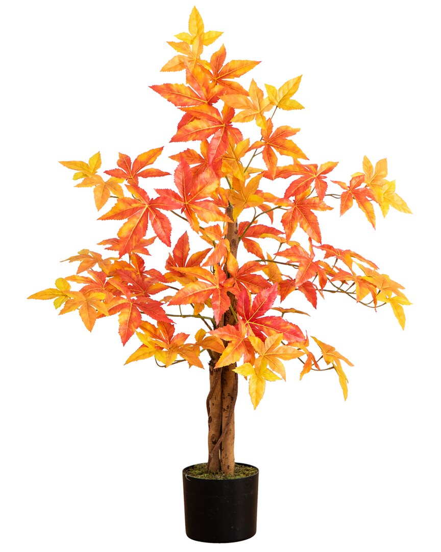 Nearly Natural 3ft. Autumn Deluxe Maple Artificial Fall Tree