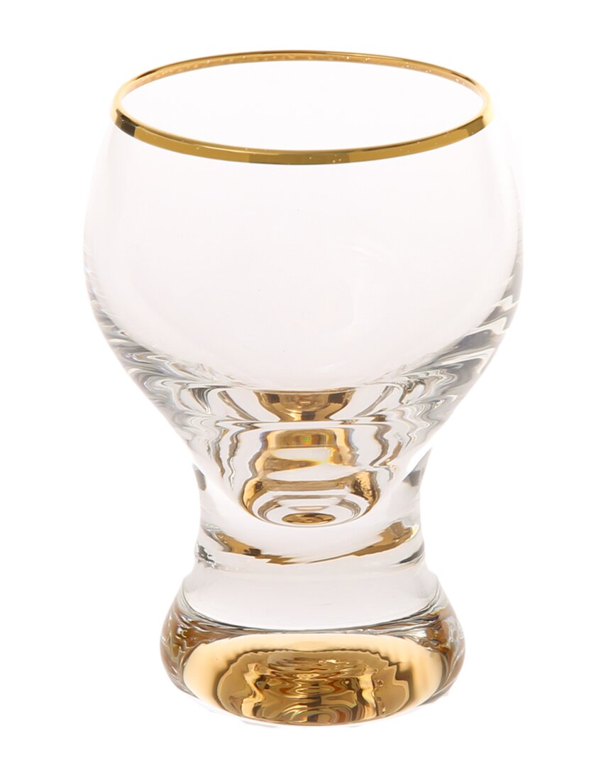 Alice Pazkus Set Of 6 Liquor Glasses In Gold