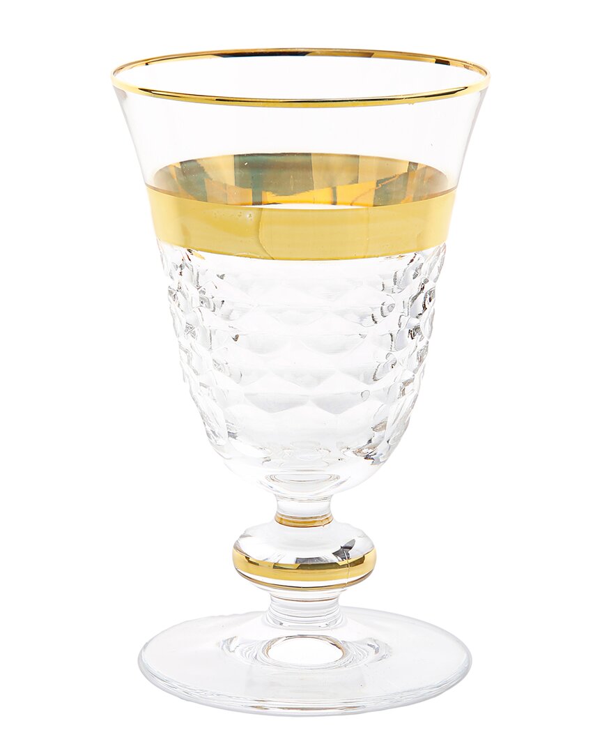 Shop Alice Pazkus Set Of 6 Short Stem Glasses In Gold