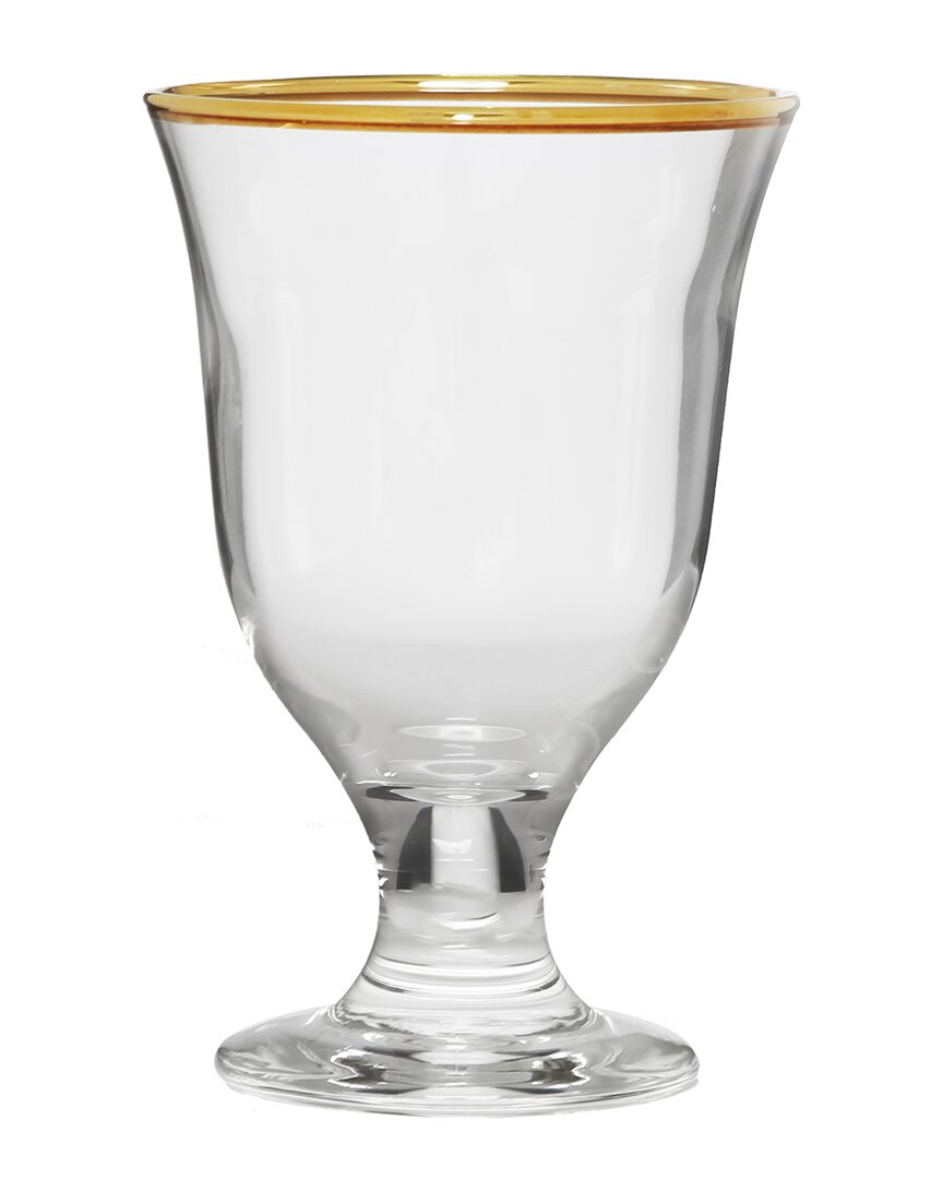 Shop Alice Pazkus Set Of 6 Short Stem Water Glasses In Gold