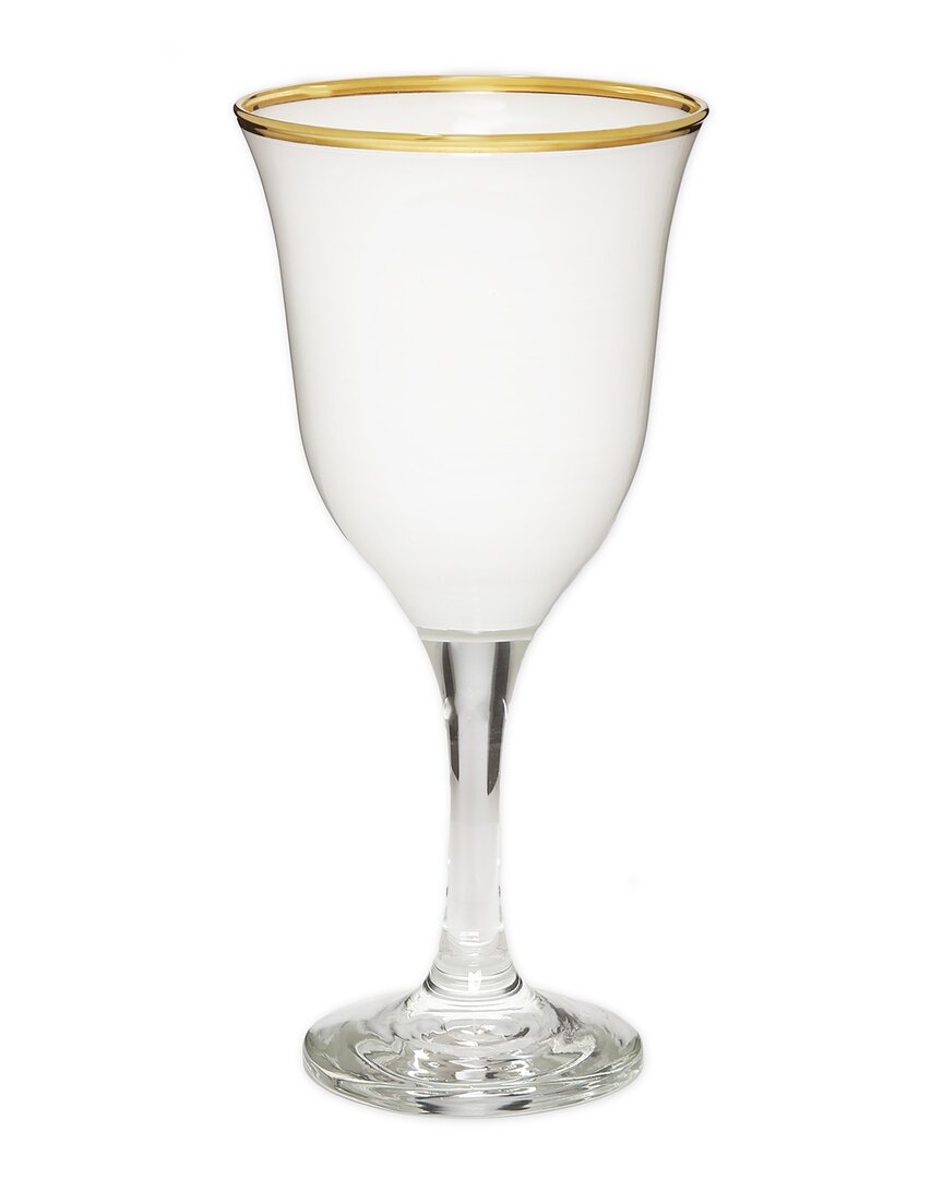 Alice Pazkus Set Of 6 Water Glasses White In Gold