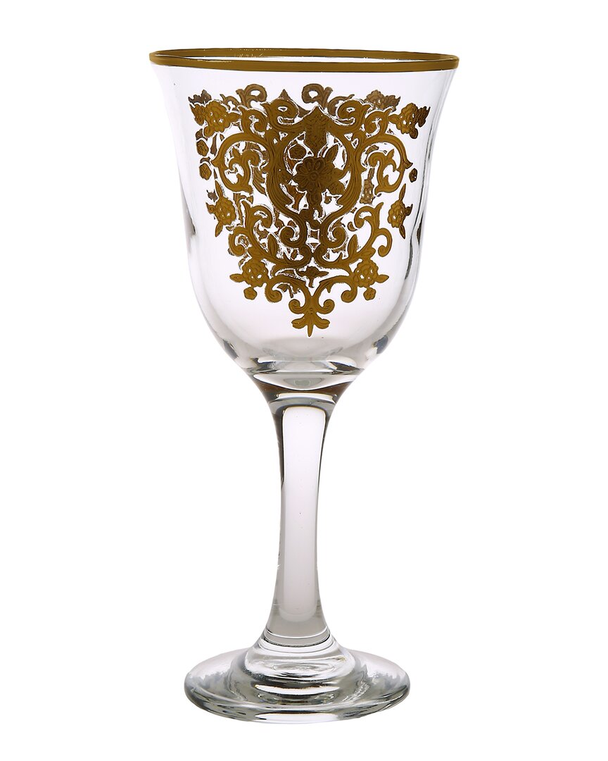 Shop Alice Pazkus Set Of 6 Water Glasses In Gold