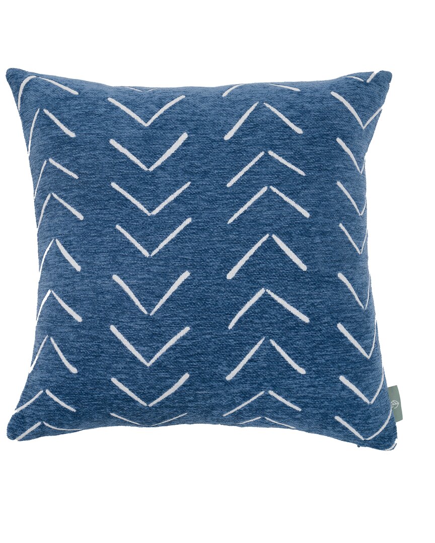 Freshmint Synovve Woven Artesian Pillow In Blue