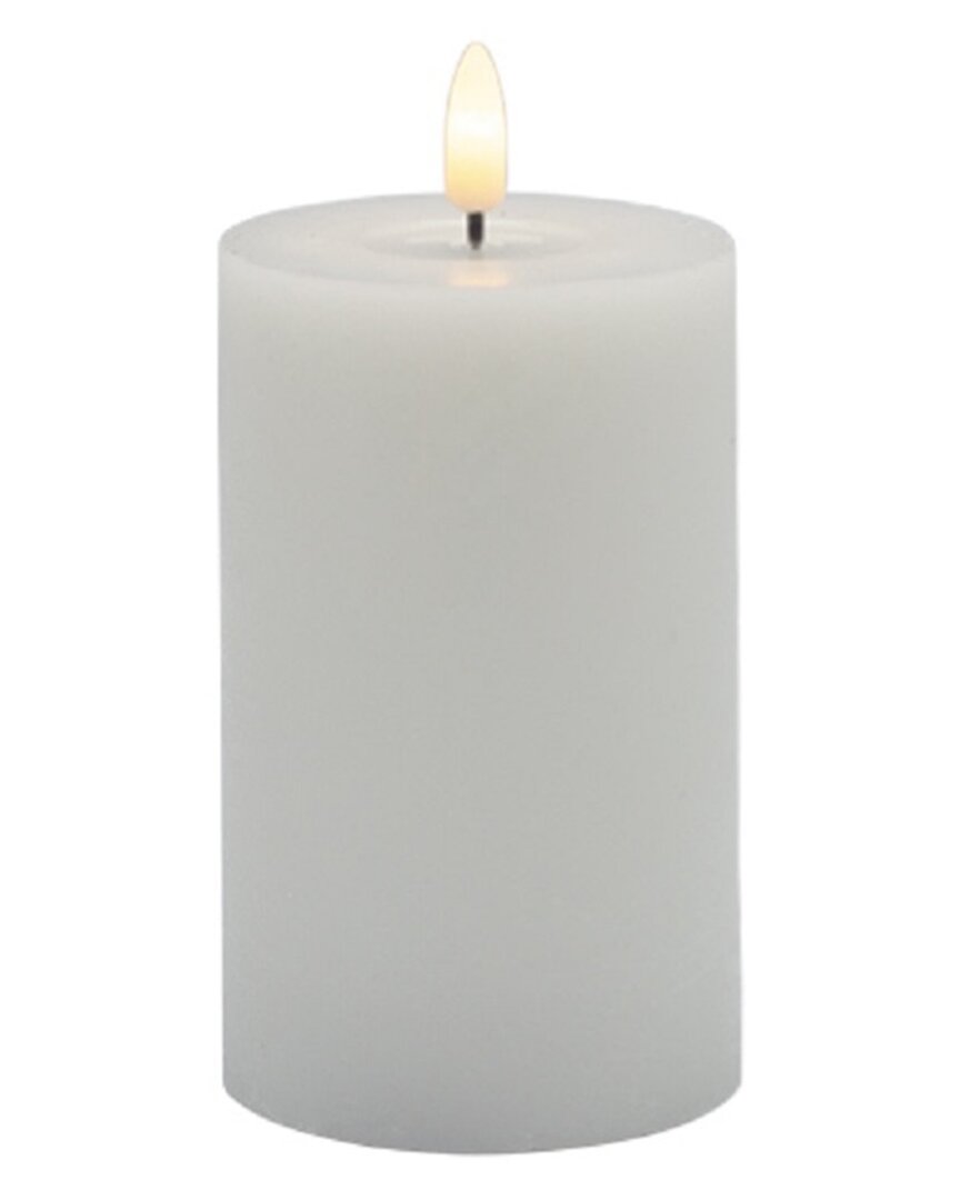Bidkhome Small Flameless Pillar Candle In White
