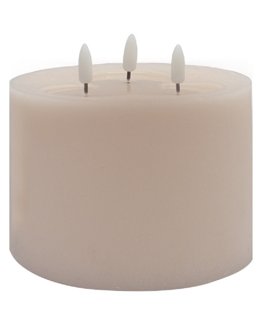 Bidkhome 3-wick Small Flameless Candle In Pink