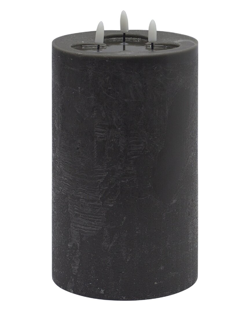 Bidkhome 3-wick Large Flameless Candle In Gray