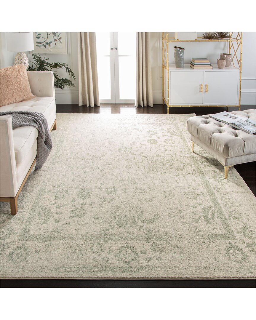 Safavieh Adirondack Cliffmere Power Loomed Rug Ivory / Sage In Neutral