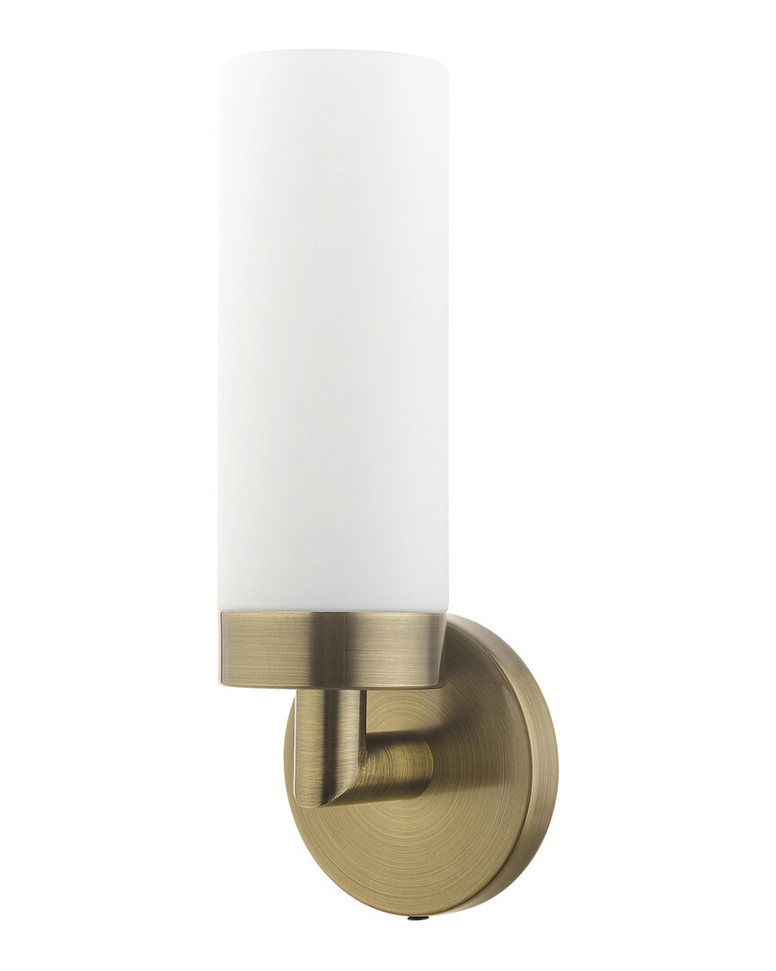 Livex Lighting 1-light Antique Brass Ada Single Sconce In Metallic
