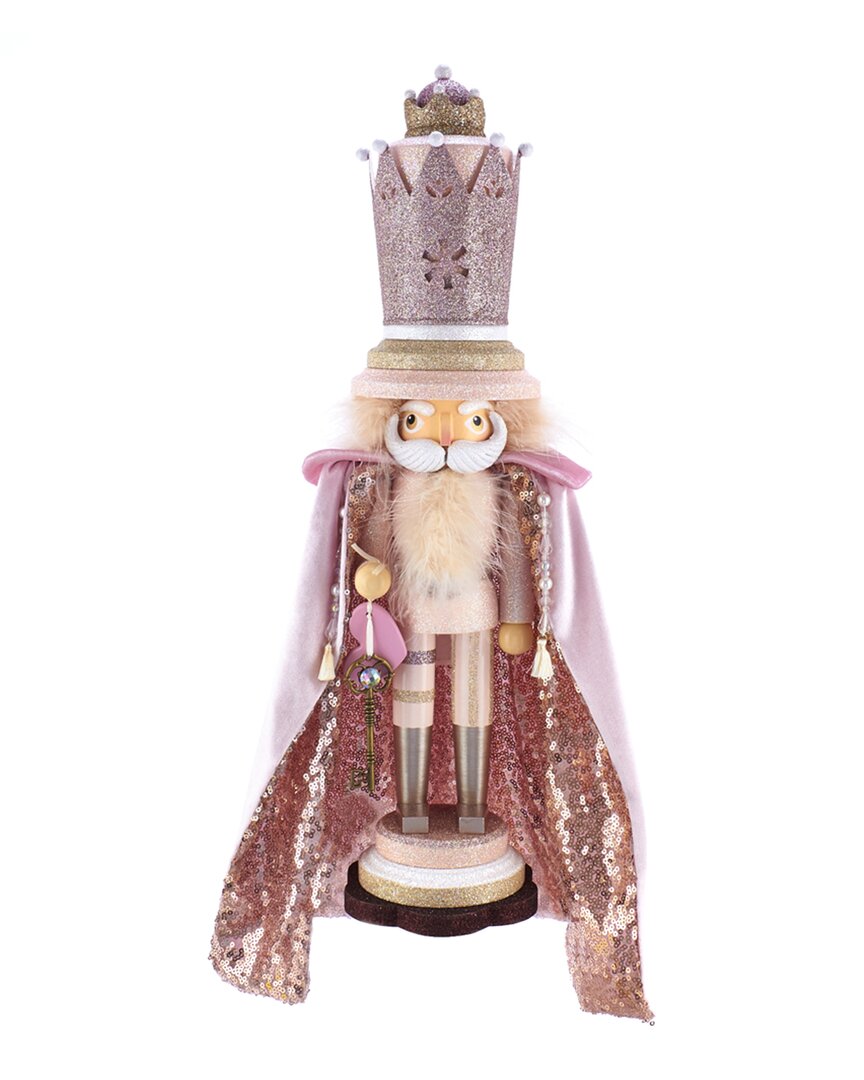 Kurt Adler 19in Holly Wood Pink King Nutcracker
