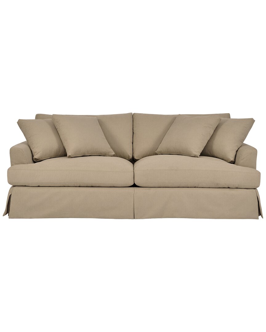 Armen Living Ciara 93 Upholstered Sofa In Brown