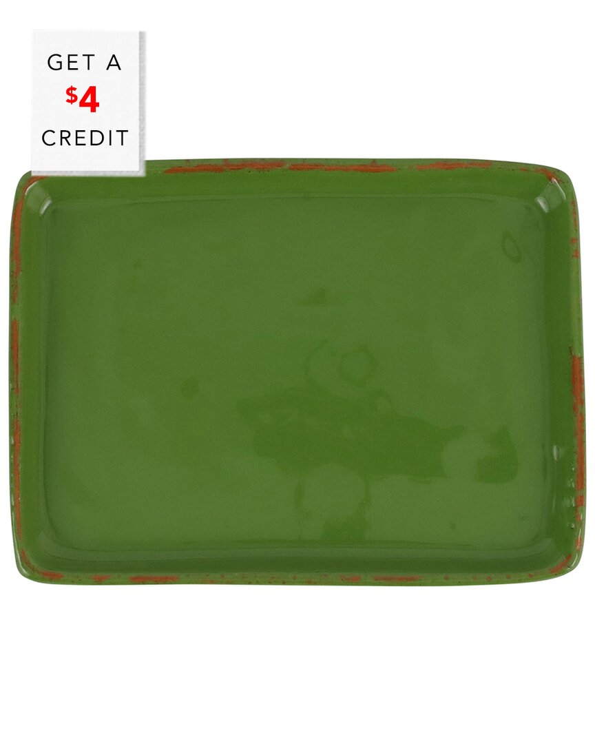 Vietri Cucina Fresca Rectangular Tray 6" In Green