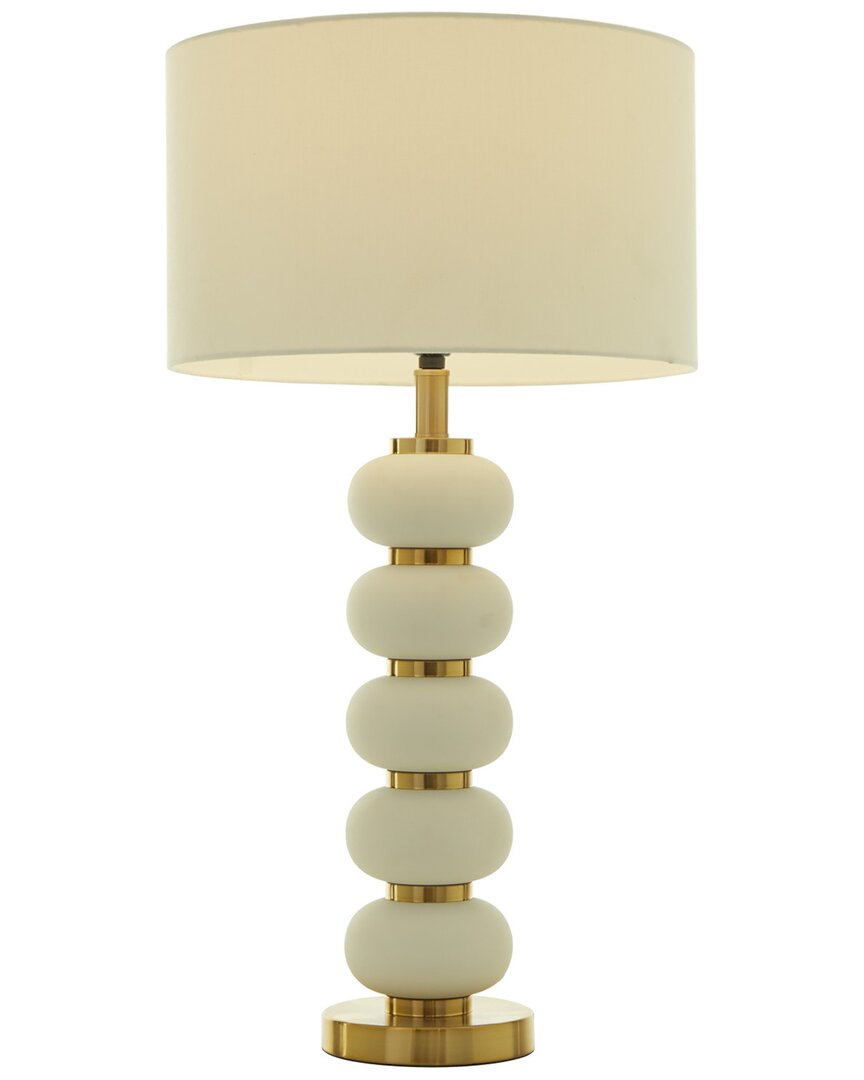 Cosmoliving By Cosmopolitan Contemporary Metal White Table Lamp