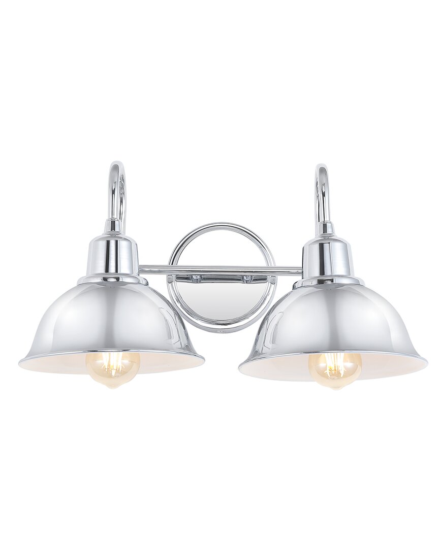 Shop Jonathan Y Frisco 17.25in 2-light Led Vanity In Silver