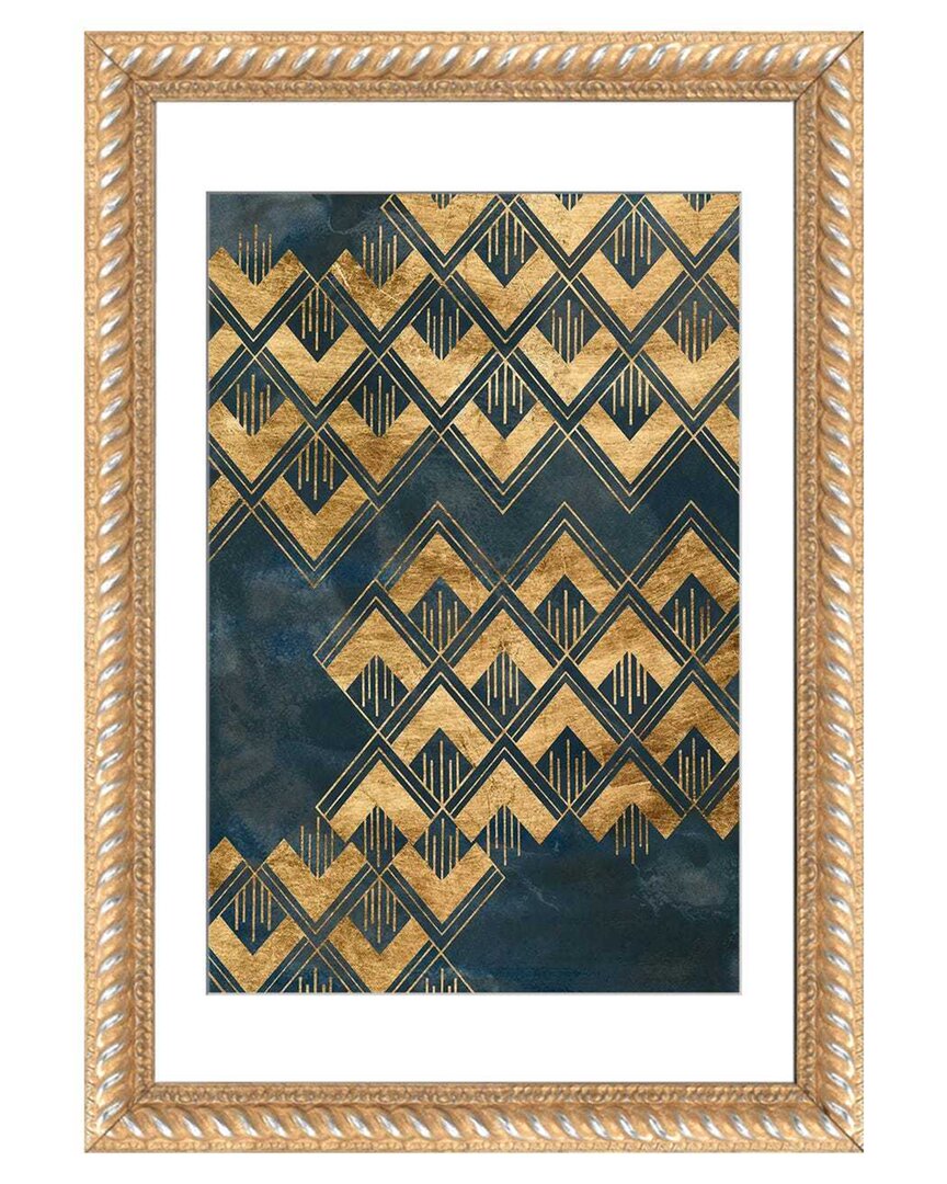 Icanvas Deco Pattern In Blue Ii By June Erica Vess Wall Art