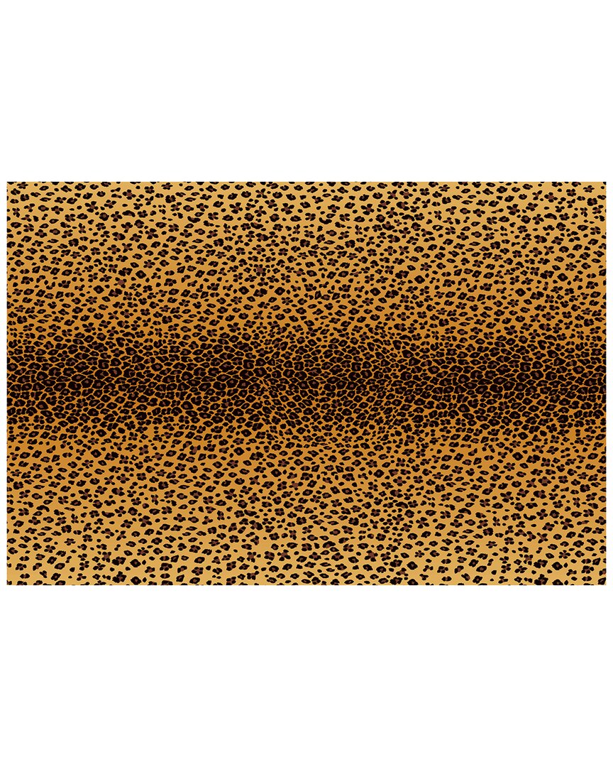 L'objet Linen Sateen Leopard Tablecloth In Brown