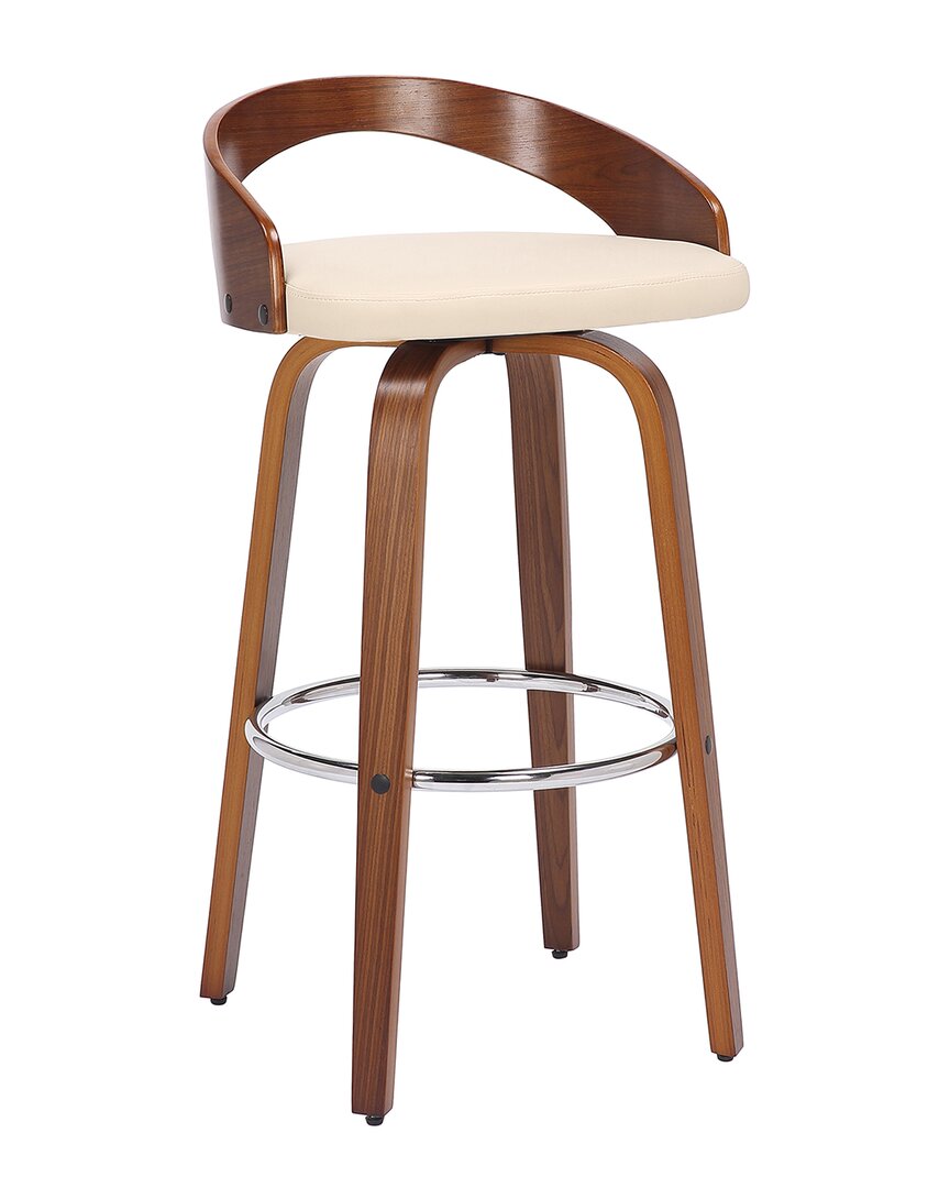 Armen Living Sonia 30in Bar Height Swivel Bar Stool In Cream