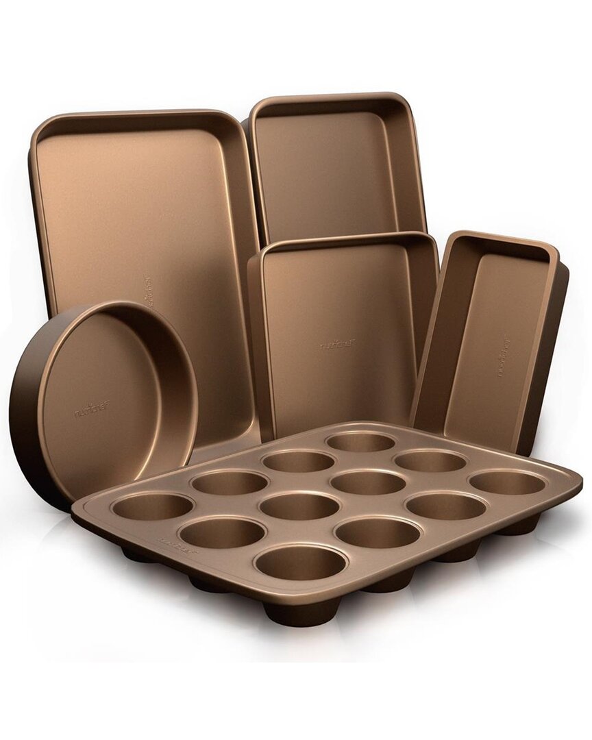 Nutrichef 6pc Gold Bakeware Set In Gold
