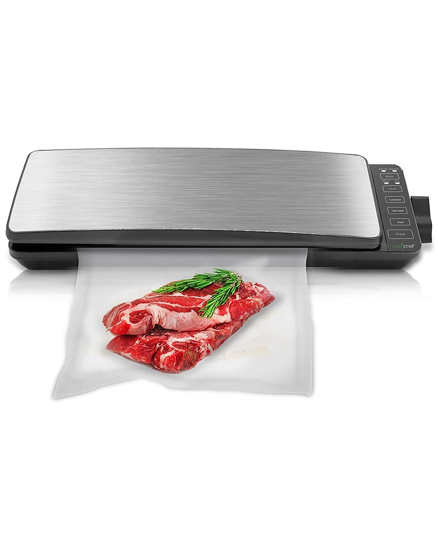 Nutrichef Silver Vacuum Sealer In Silver