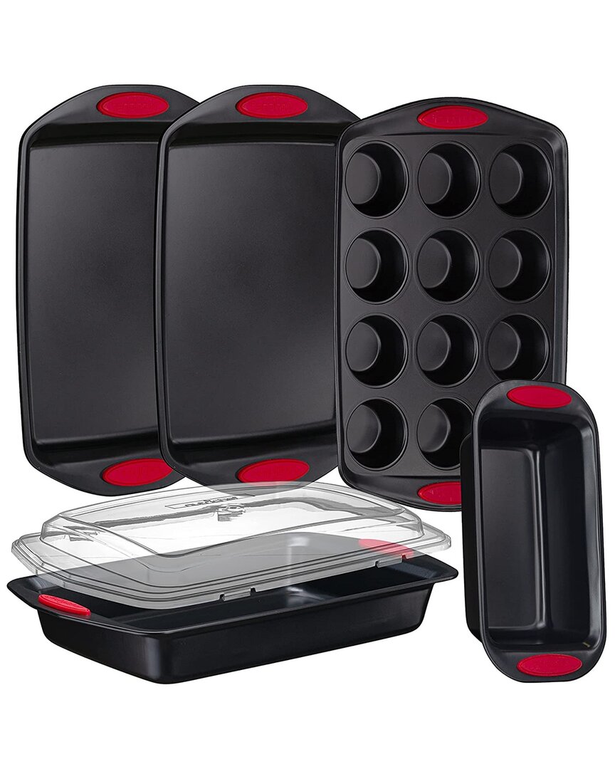 Nutrichef 6pc Bakeware Set In Black