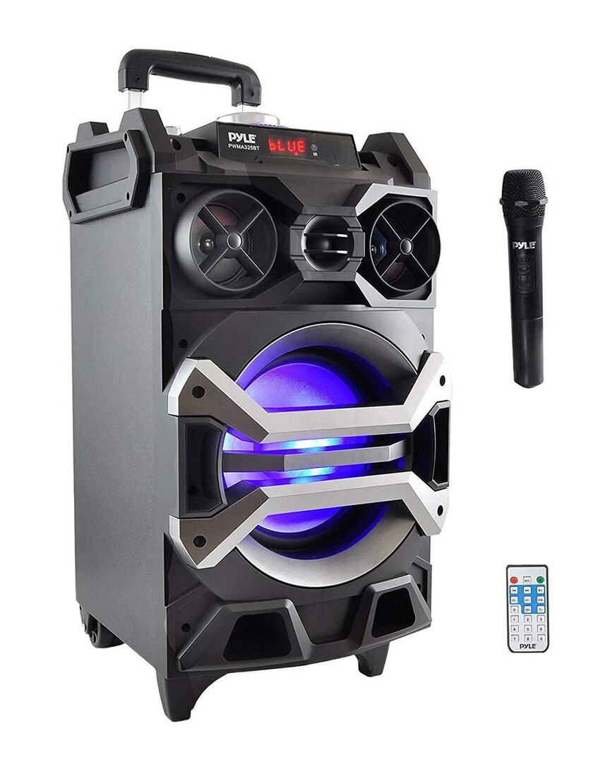 Pyle Portable Blue Bluetooth Karaoke Speaker System