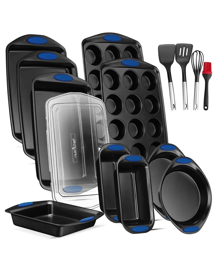 Nutrichef 15pc Bakeware Set In Grey