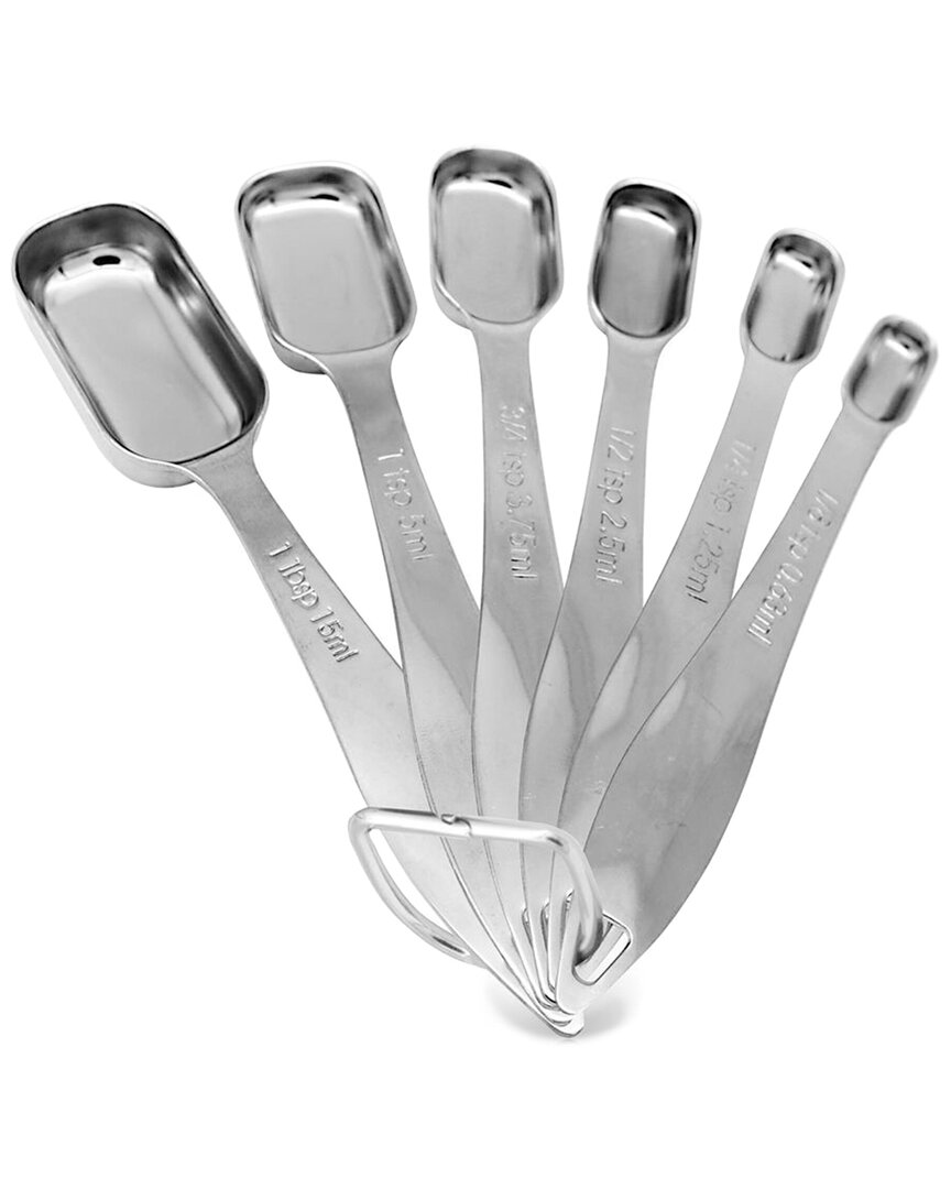 Nutrichef Kitchen Measuring Spoons In Silver