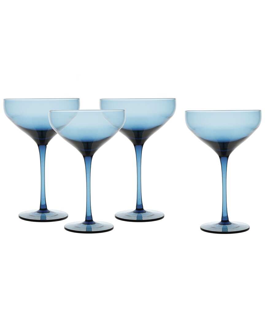 Fortessa Gala Coupe Cocktail Glasses, Set Of 4 In Blue