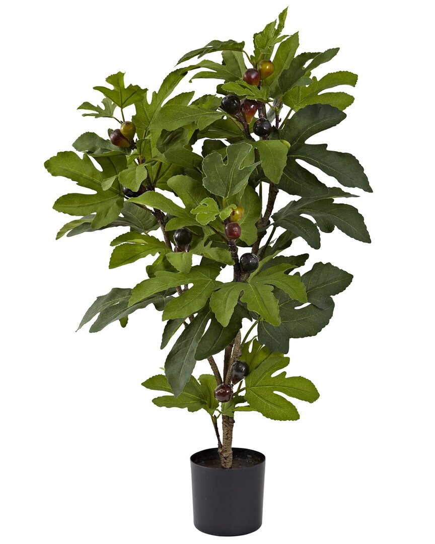 Nearly Natural 32in Fig Tree With 15 Figs In Green