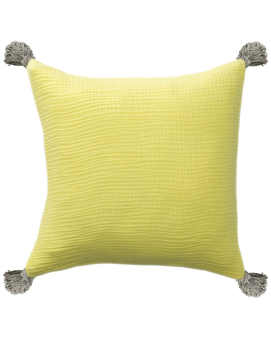 Lr Home Amaze Tasseled Throw Pillow In Yellow