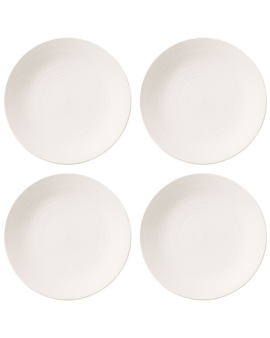 Shop Lenox Lx Collective Set Of 4 White Dinner Plates