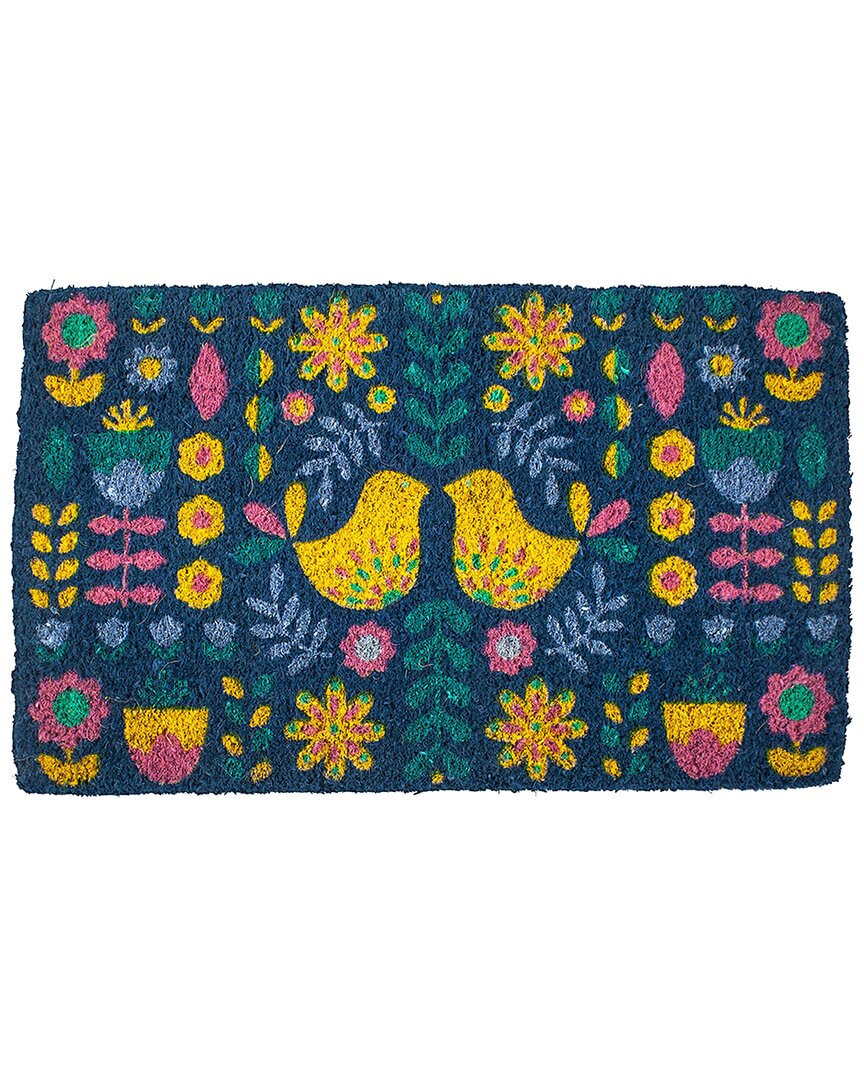 Entryways Joyful Scandi Coir Doormat In Multicolor