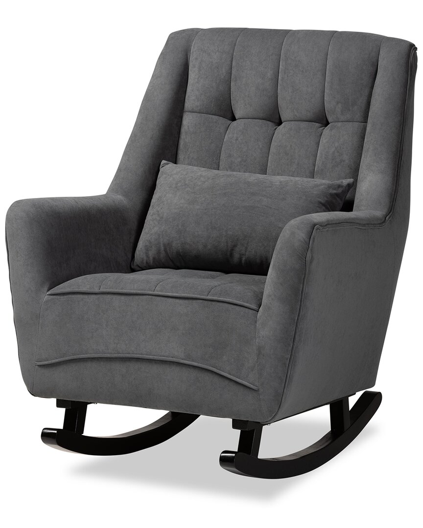 Baxton Studio Elisa Rocking Chair In Grey
