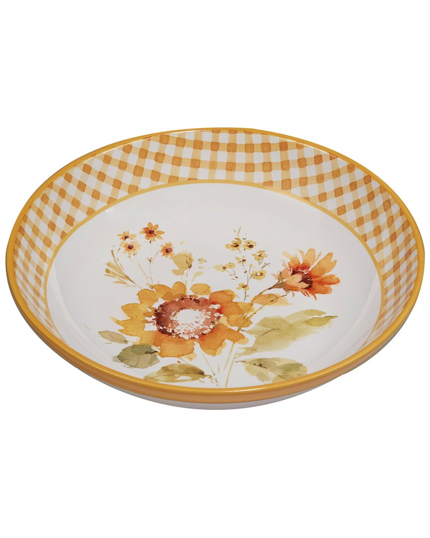 Certified International Sunflowers Forever Serving Bowl In Multicolor
