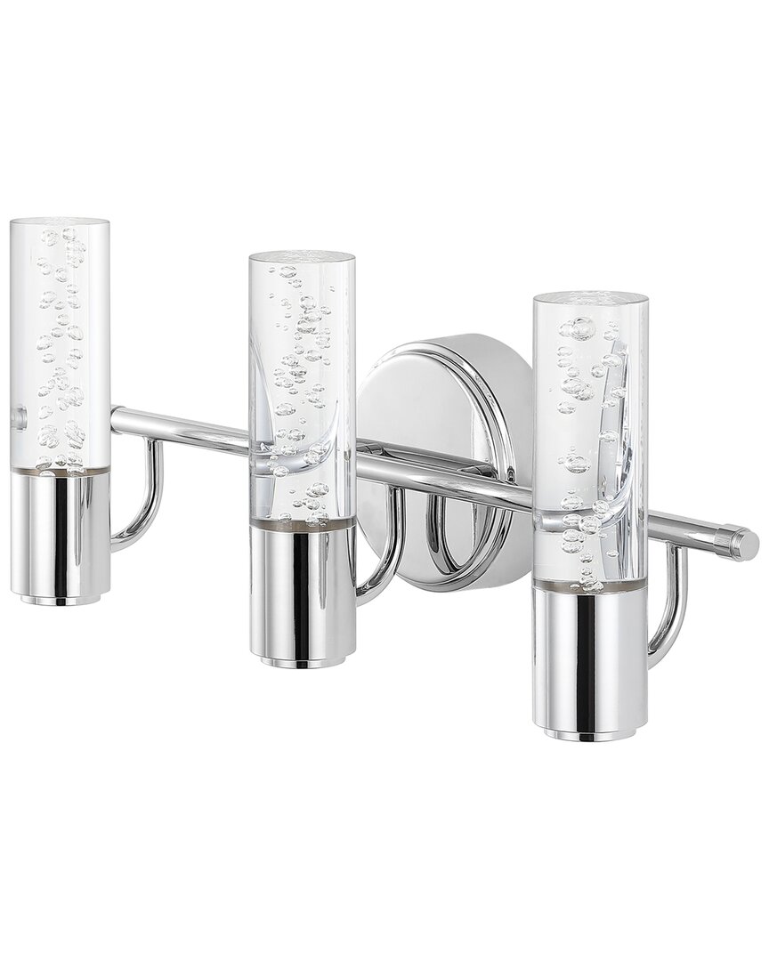 Jonathan Y Bolha Bubble 3-light Led Vanity In Silver