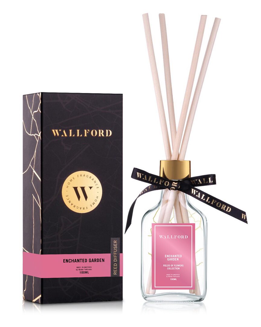 Wallford Home Fragrance Enchanted Garden Reed Diffuser In Gold