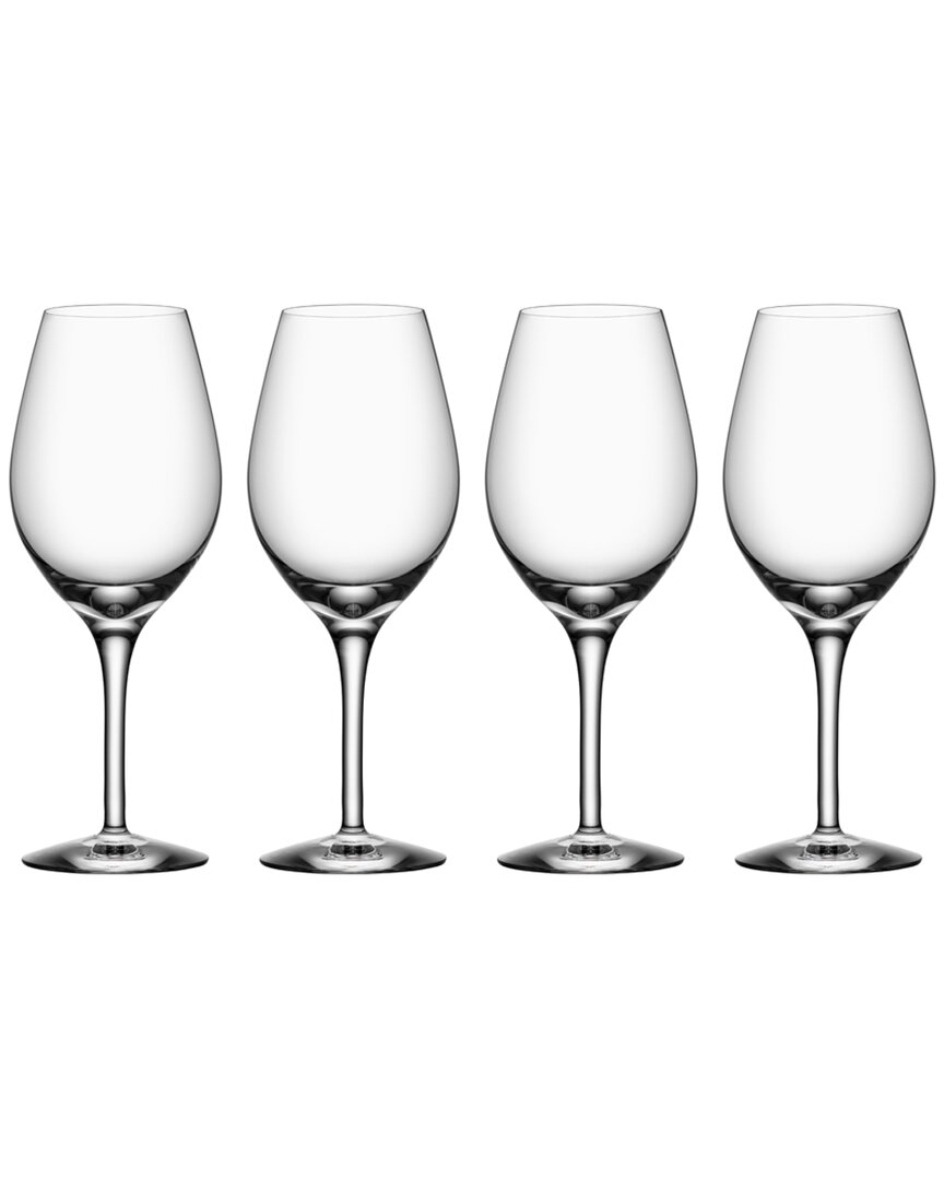 Orrefors Set Of 4 More Wine Glasses In Transparent