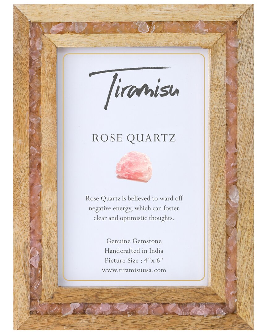 Tiramisu Pink Moonglow Rose Quartz 4x6 Picture Frame