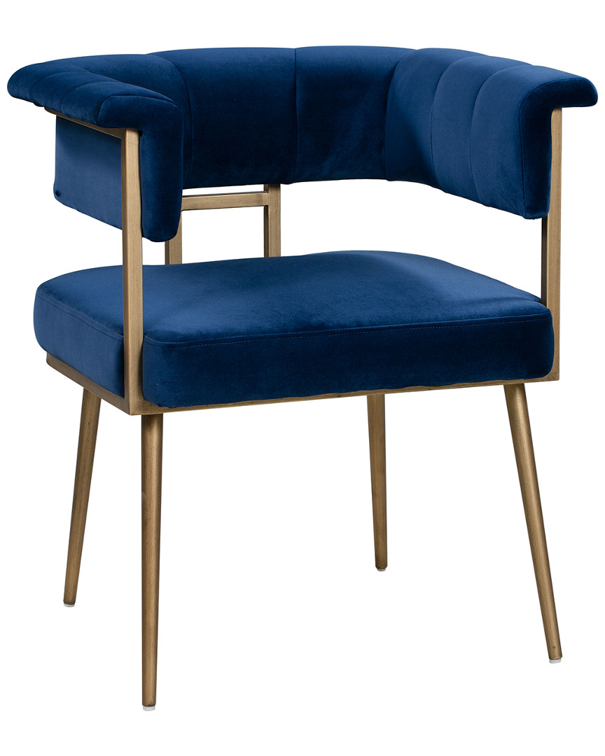 Tov Furniture Astrid Navy Velvet Chair